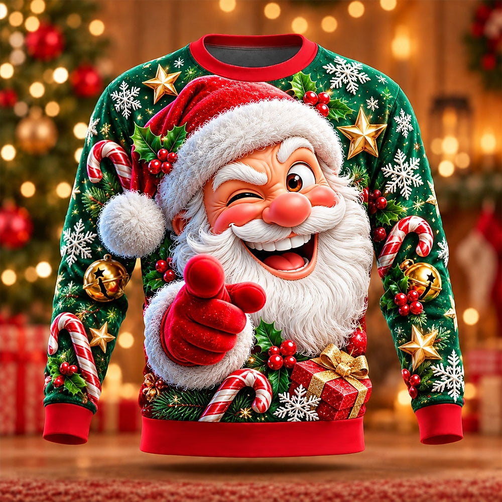 Men's Santa Claus Cozy Crewneck Sweatshirt