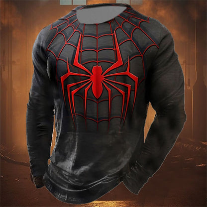 Men's Halloween Creeping Spider Graphic Tee