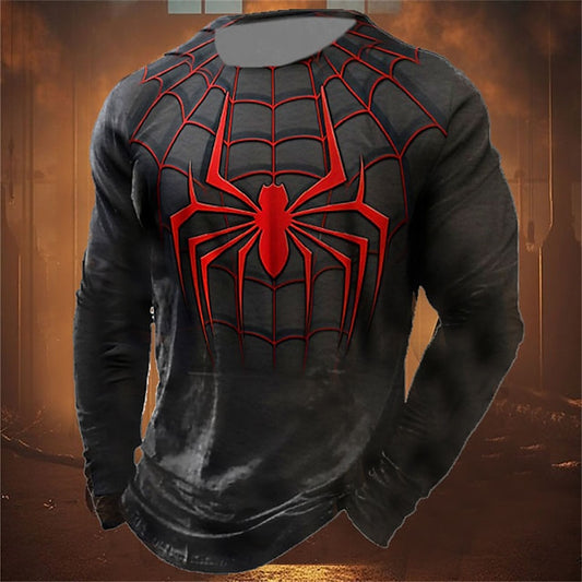 Men's Halloween Creeping Spider Graphic Tee