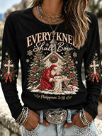 Santa Claus Graphic Women's Christmas Shirt