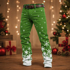 Snowflake Vintage Casual Dress Pants