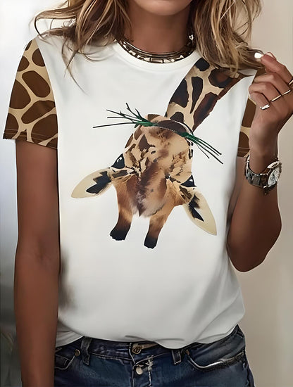 Women's Playful Giraffe Graphic Tee