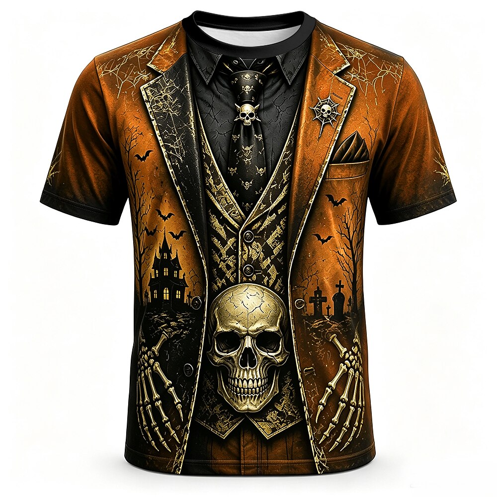 Men's Skull Illusion Print Tee