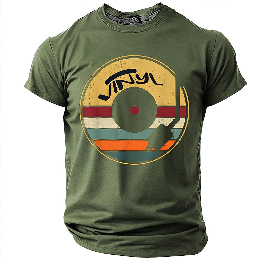 Men's Sunset Vinyl Record Graphic Tee