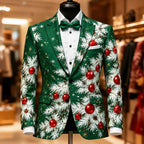 Men's Christmas Artistic Graphic Party Blazer