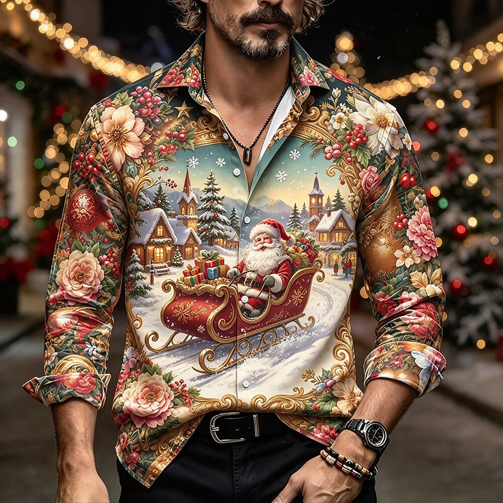 Men's Christmas Graphic Holiday Shirt