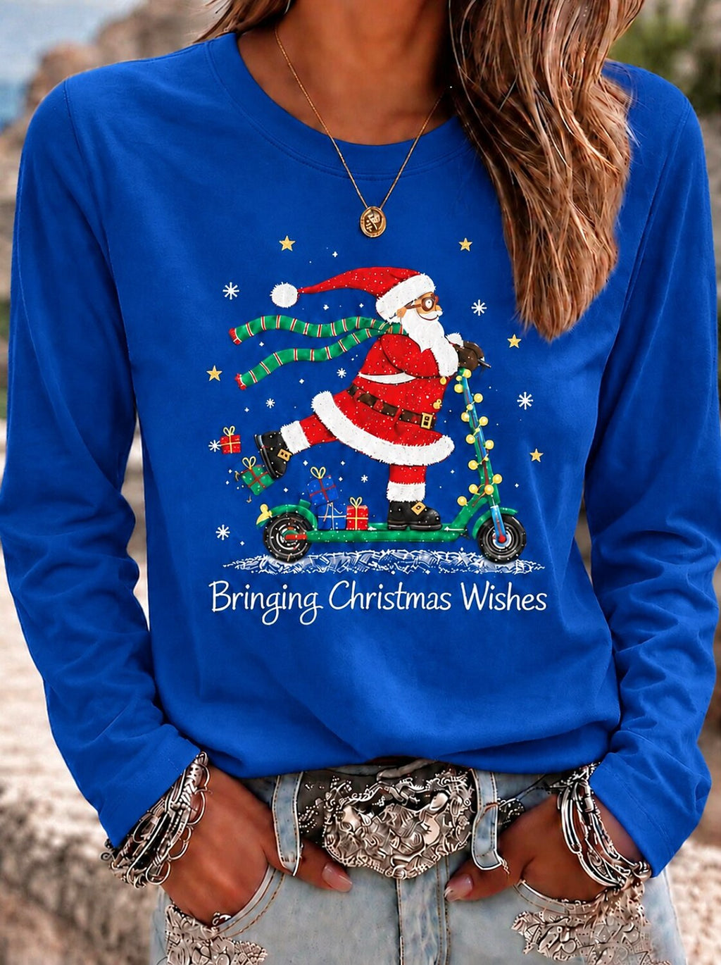 Santa Claus Festive Women's Shirt