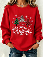 Snowflake Graphic Christmas Pullover Sweatshirt