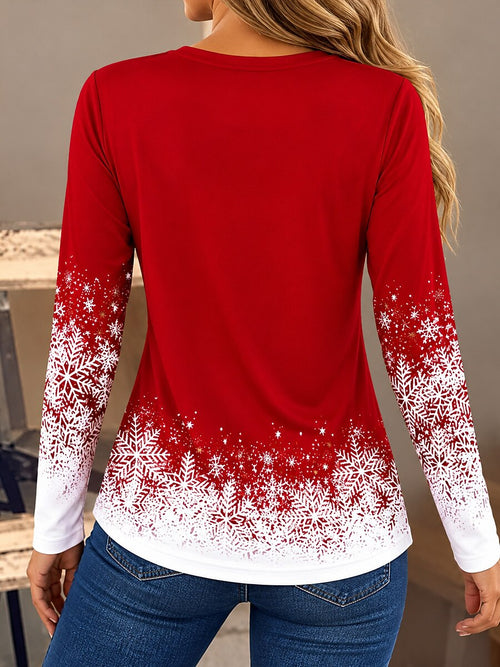 Christmas Tree V Neck Graphic Shirt