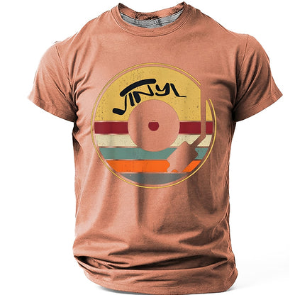 Men's Sunset Vinyl Record Graphic Tee