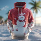 Santa Snowman Christmas Winter Hoodie