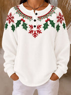 Santa Claus Christmas Tree Waffle Sweatshirt