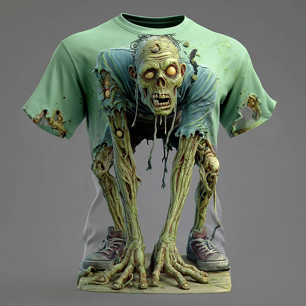 Men's Halloween Undead Zombie Graphic Tee