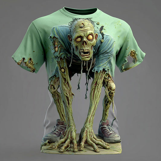 Men's Halloween Undead Zombie Graphic Tee