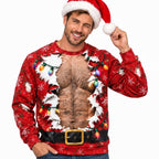 Christmas Hunk Santa Spooky Crewneck Sweatshirt