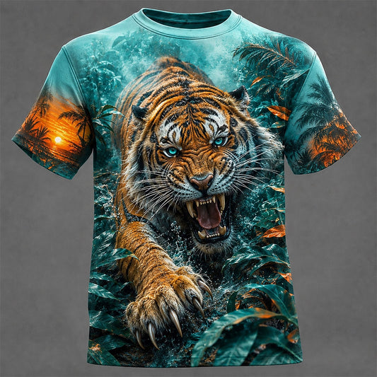 Men's Wolf Tiger Duck Animal Graphic Tee