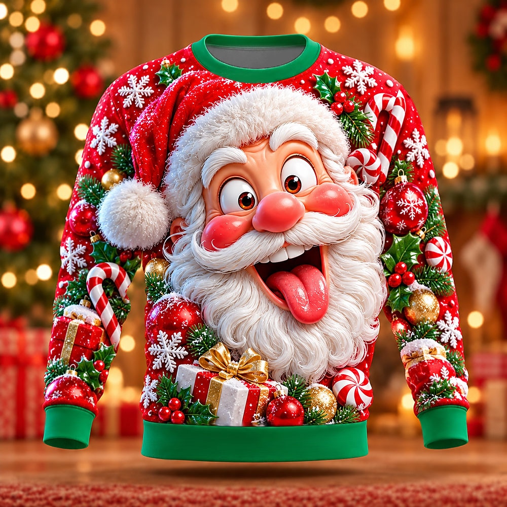 Men's Santa Claus Holiday Crewneck Sweatshirt