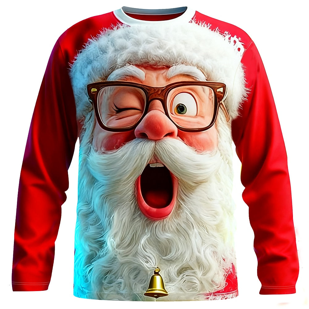 Santa Christmas Funny Long Sleeve Tee