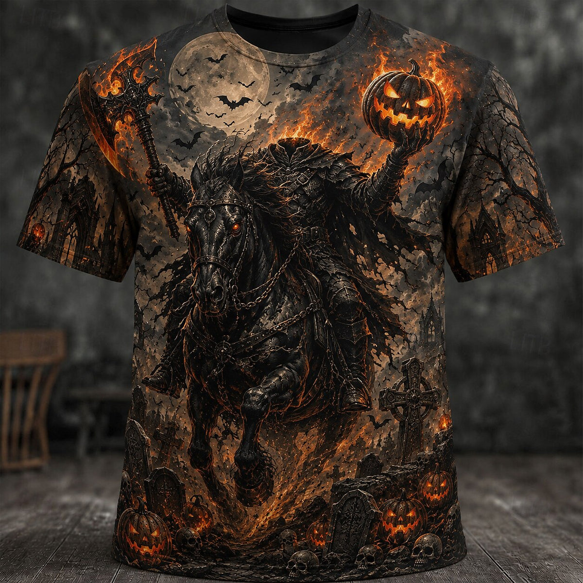 Men's Halloween Print Casual Tee