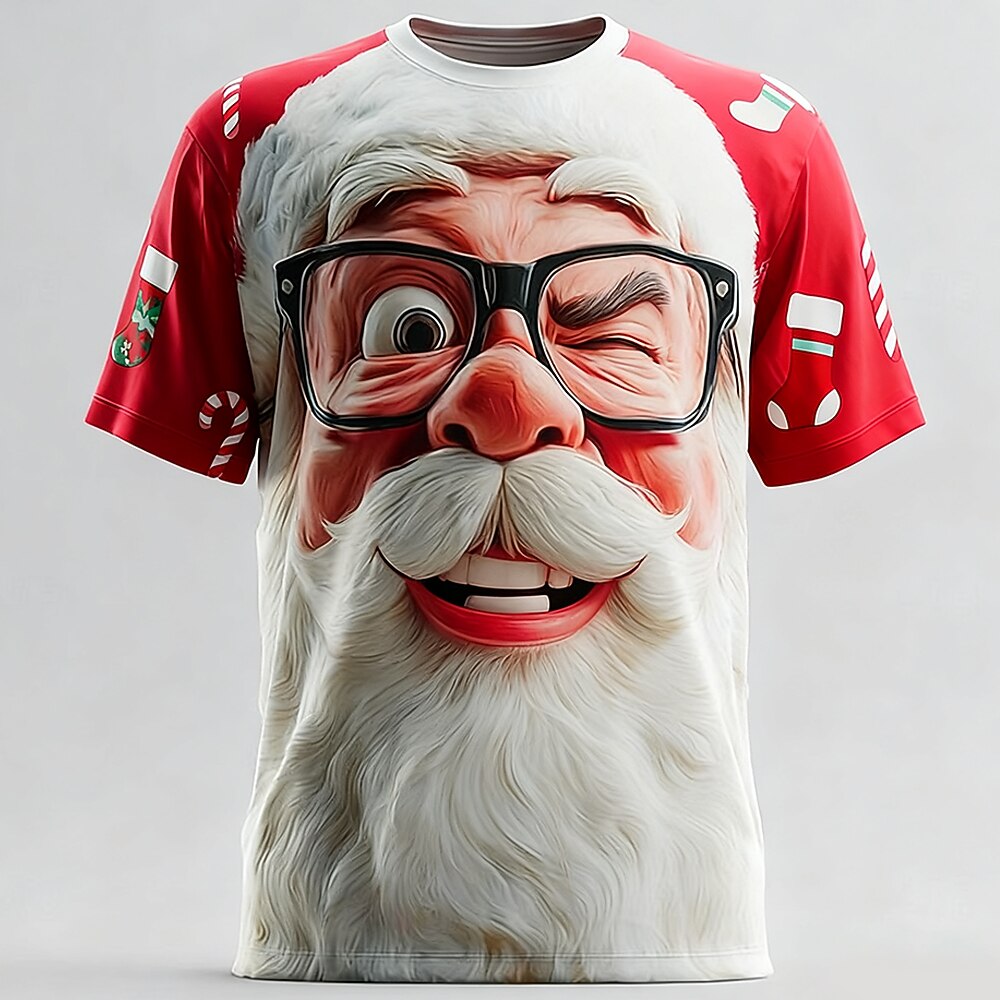 Jolly Santa Christmas Cartoon Tee