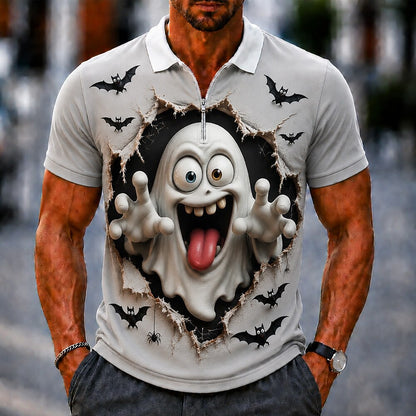 Men's Ghost 3D Cartoon Polo Shirt