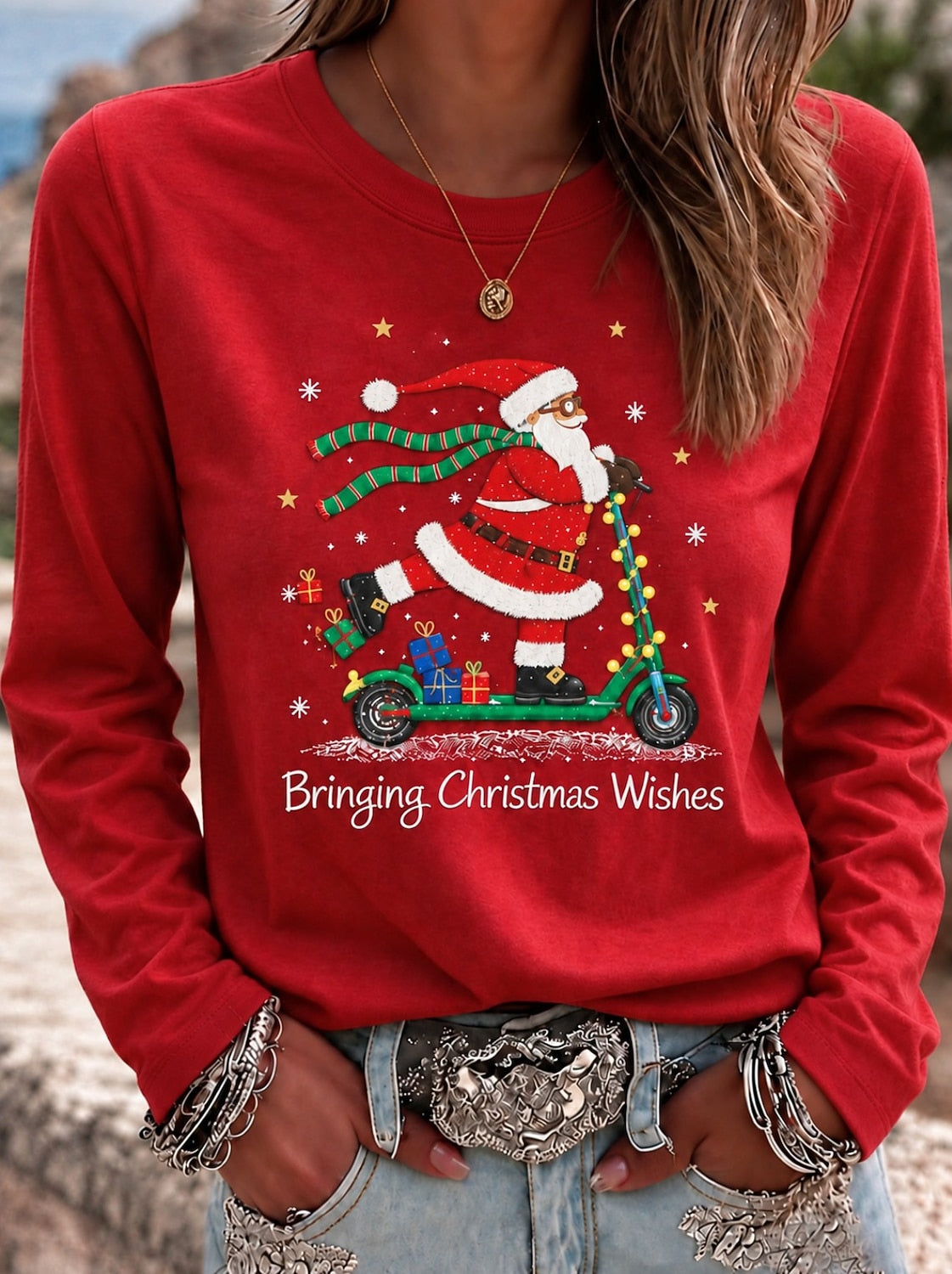 Santa Claus Festive Women's Shirt