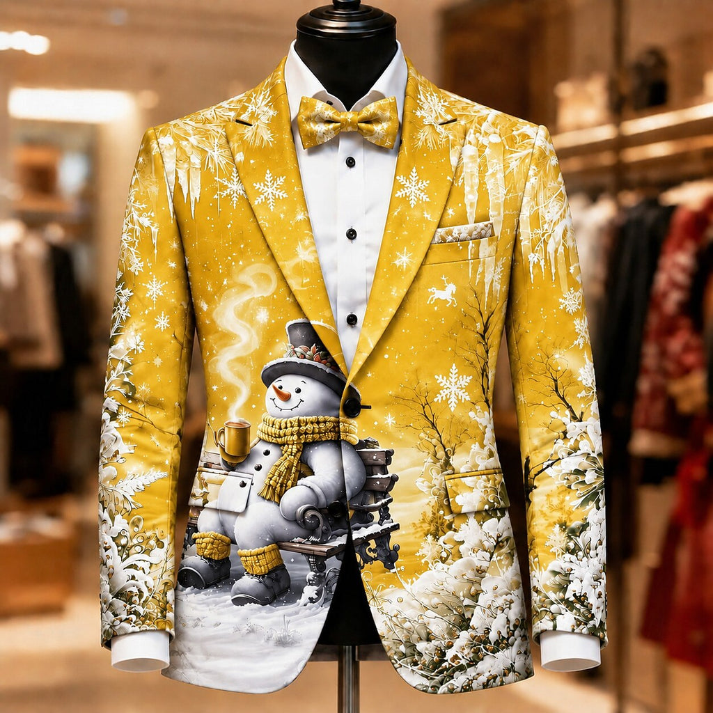 Christmas Colorful Graphic Holiday Blazer
