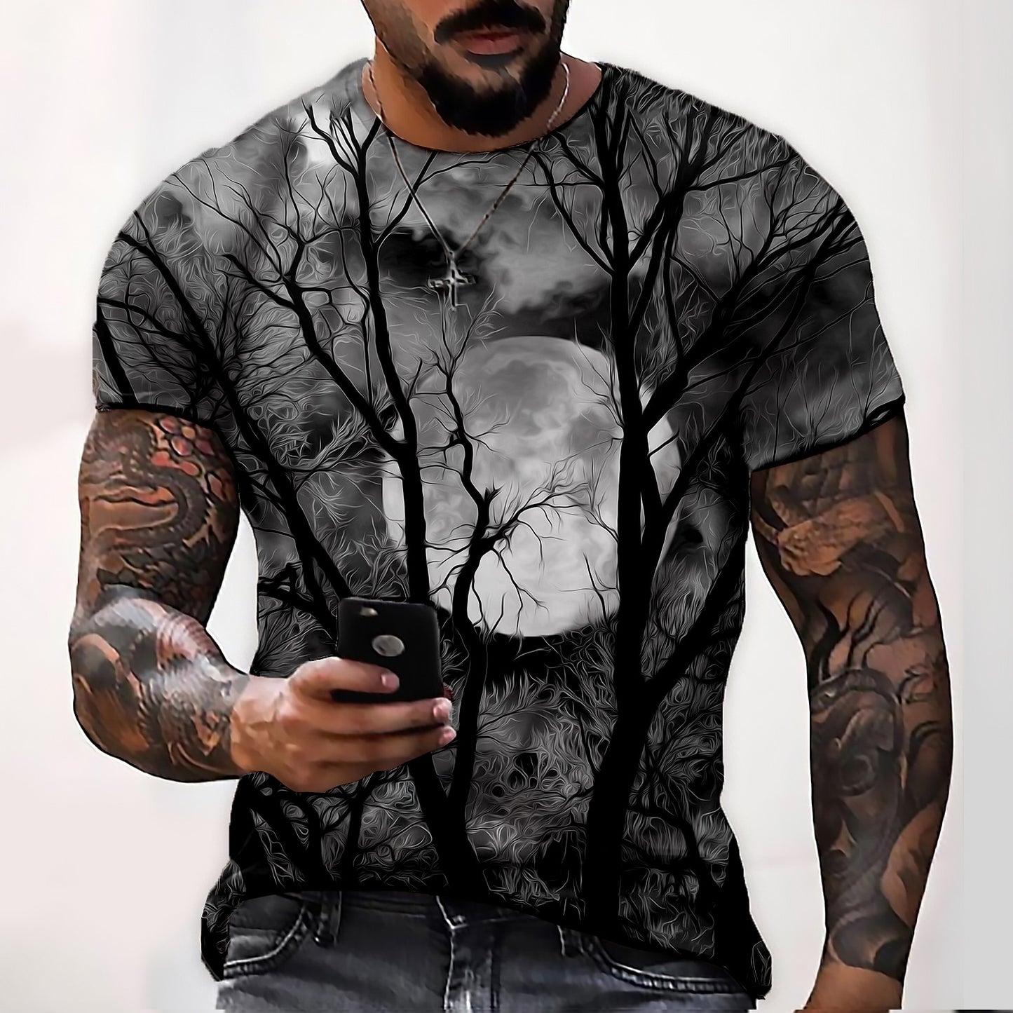 Men's Halloween Spooky Graphic Graphic Tee