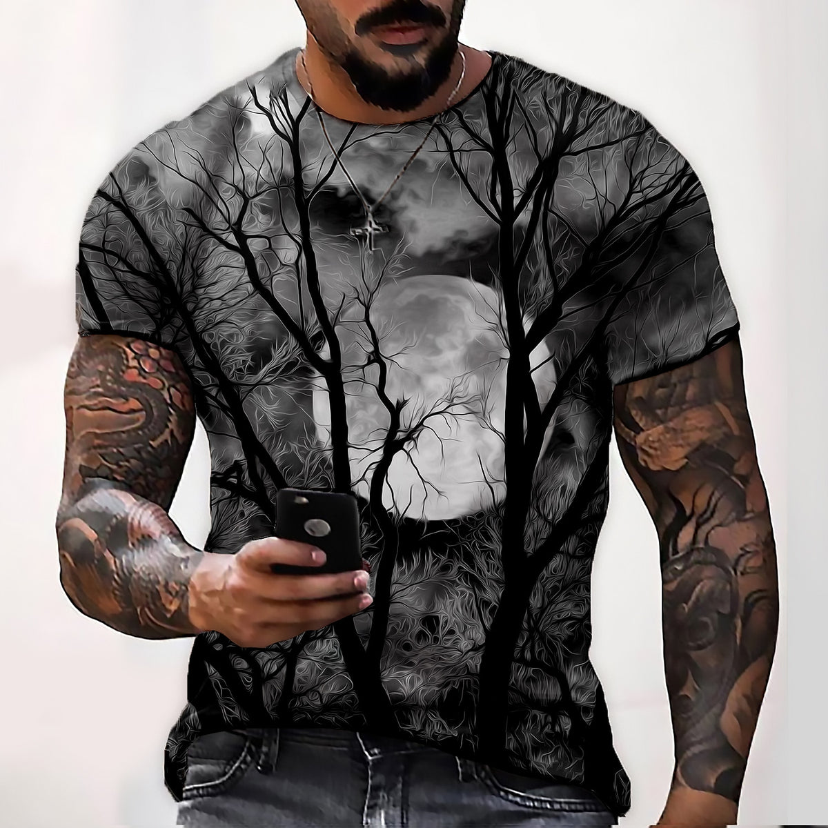Men's Halloween Spooky Graphic Graphic Tee