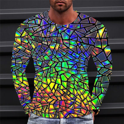 Men's Metallic Gradient Style Graphic Tee