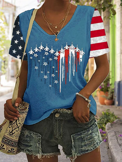 Women's Vintage Freedom Flag Tee