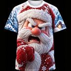 Men's Santa Christmas Casual Street Tee