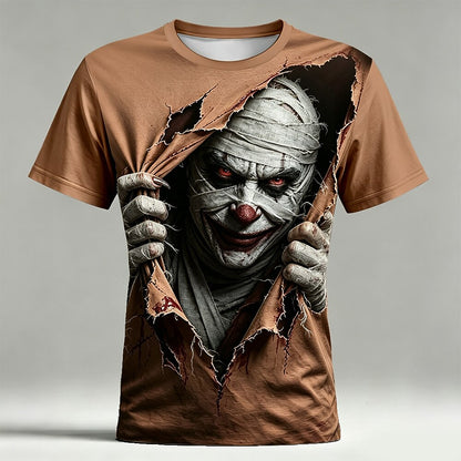 Men's Brown Horror Clown Carnival Tee