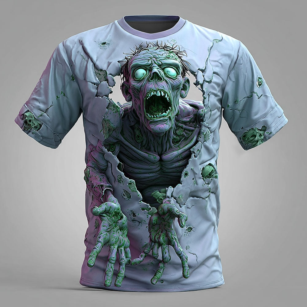 Men's Halloween Undead Zombie Graphic Tee
