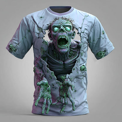 Men's Halloween Undead Zombie Graphic Tee
