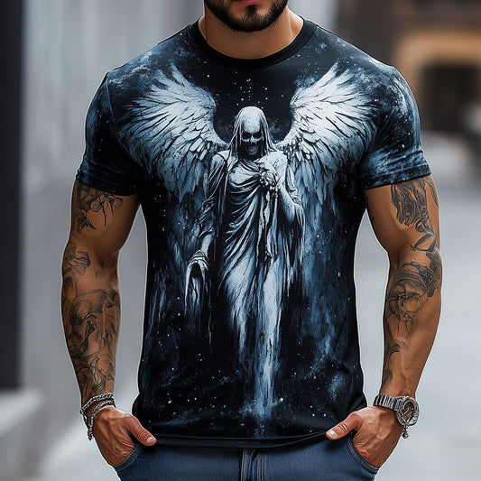 Men's Grim Reaper Angel Graphic Tee
