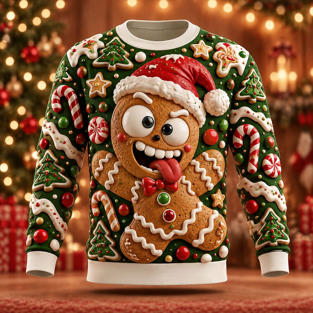 Men's Santa Gingerbread Crewneck Sweatshirt