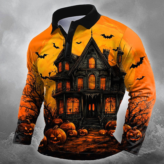 Men's Pumpkin Castle Festival Polo Shirt