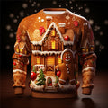 Men's Christmas Gingerbread Casual Graphic Sweatshirt