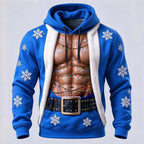 Men's Muscle Christmas Graphic Hoodie
