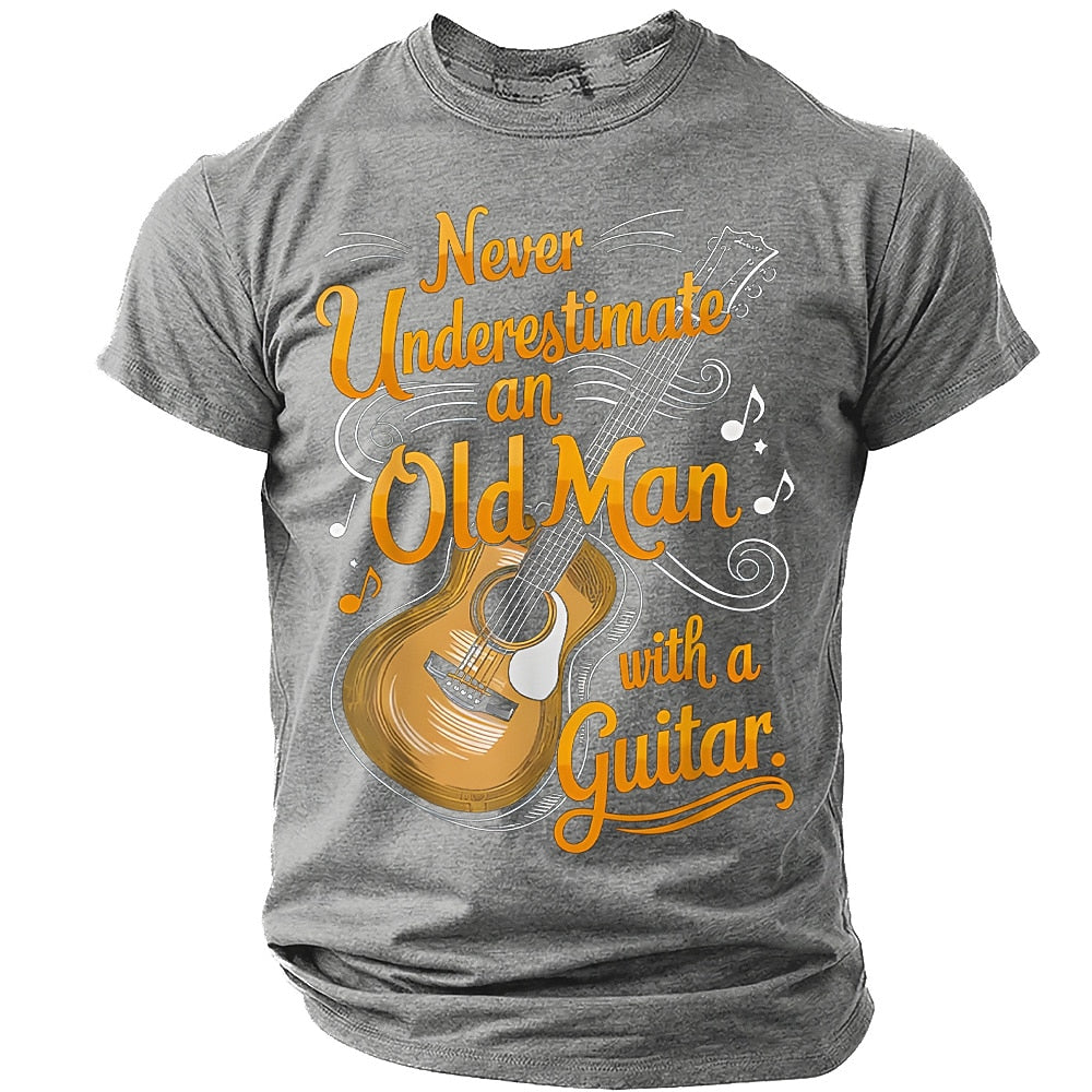 Men's Old Man Guitar Graphic Tee