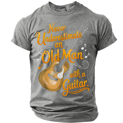 Men's Old Man Guitar Graphic Tee