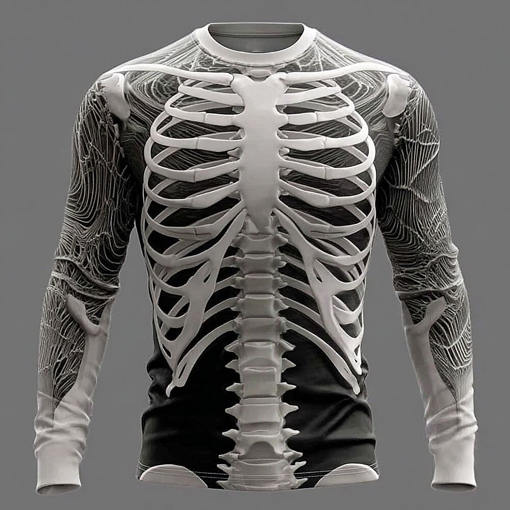 Men's 3D Skeleton Fashion Graphic Tee