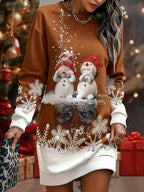 Women's Christmas Graphic Stylish Dress