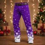 Snowflake Vintage Casual Dress Pants