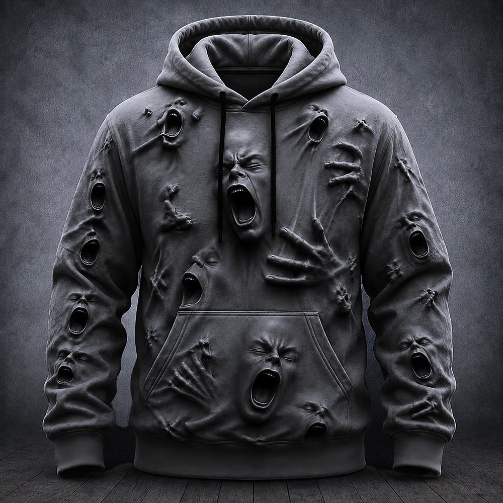 Men's Spooky Mouth Halloween Hoodie
