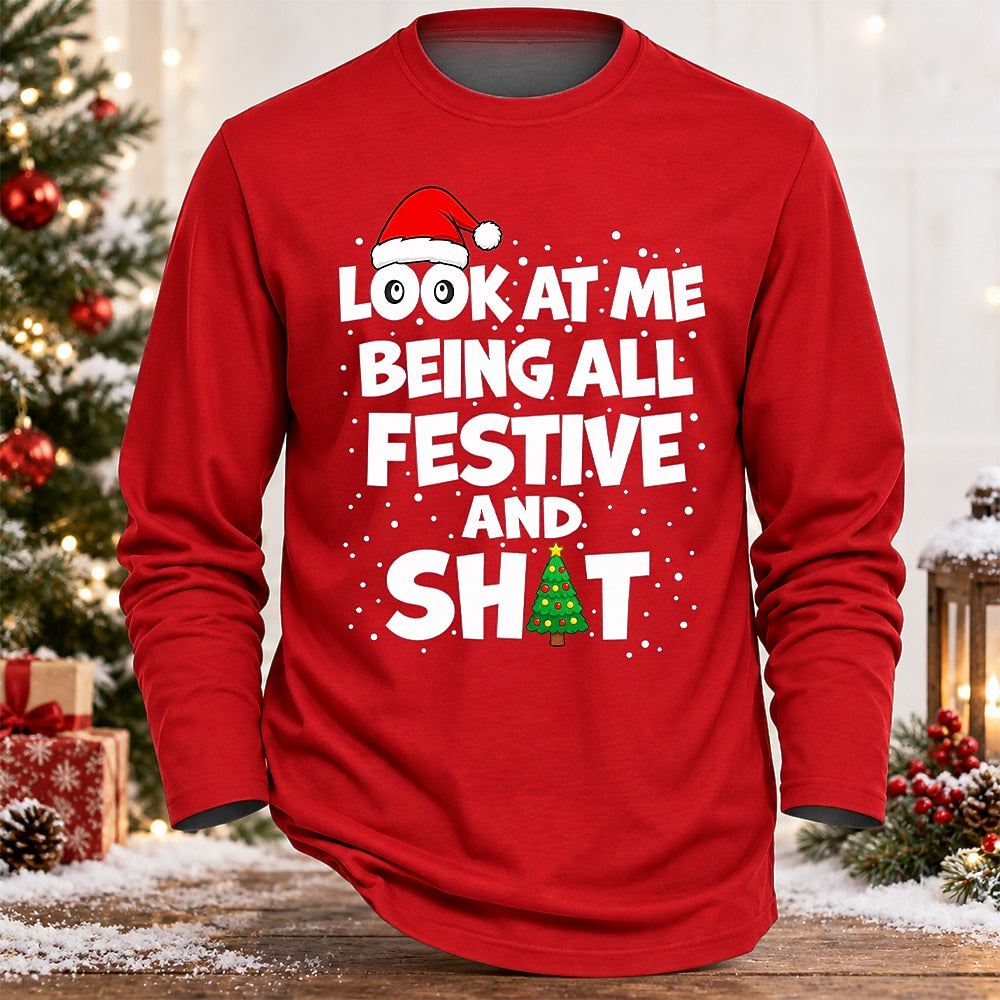 Men's Christmas Festive Graphic Shirt
