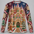 Men's Gingerbread Castle Long Sleeve Graphic Tee
