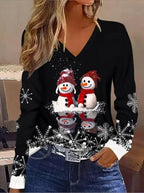 Women's Christmas Graphic Cozy Shirt