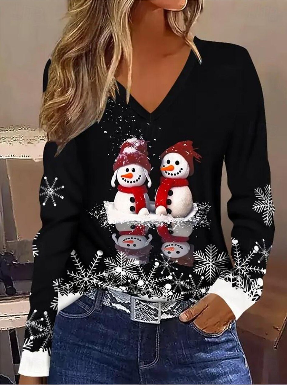 Women's Christmas Graphic Cozy Shirt